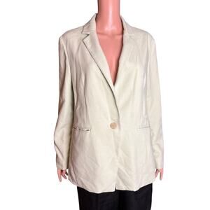 Maeve Anthropologie Light Green Jacket 12 Soft Pockets Career Academia Preppy